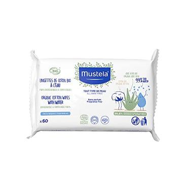 Imagem de Mustela Toalha De Algodão Bio À Base De Água - Embalagem 60 Unidades - Vegana Sem Fragrância E Certificada Orgânica - Limpa As Impurezas Da Pele Com 99 8% Ingredientes Naturais