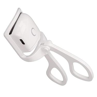 Imagem de Modelador de Cílios Aquecido, Controle de Temperatura Múltipla Mini Modelador de Cílios Aquecido Elétrico 10S Aquecimento Rápido Recarregável de Longa Duração Seguro para Cílios (Branco)