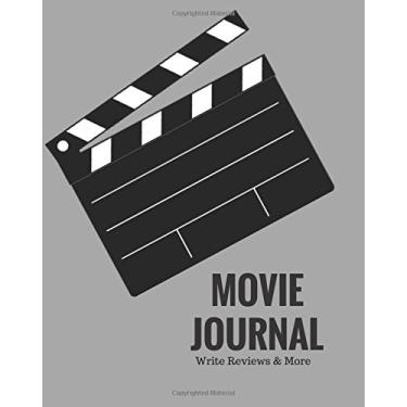 Imagem de Movie Journal Write Reviews & More: Grey Design - for Movie Lovers - Movie Journal - Keep a Record of All the Movies You Have Watched & ... Records & Loads More Features - 8 X 10" Large
