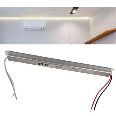 Imagem de Fonte Slim 36W Potente Bivolt Drive 12V 3A Perfil Fita Led IP20 Lustre Luminaria Eficiente