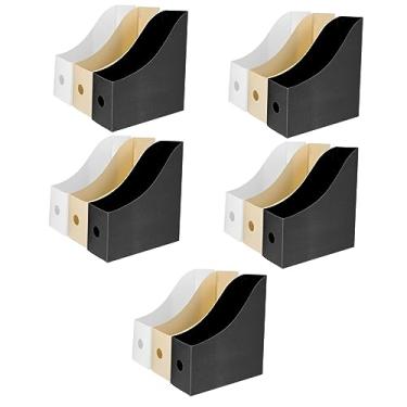 Imagem de BESTOYARD 15 Peças Para Suporte De Arquivo E Organizador De Armazenamento De Livros De Plástico Escaninho De Livros Escritório Revista Em Casa Estante De Documentos Caso Preto Arquivos De