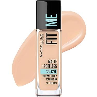 Imagem de Maybelline Fit Me Matte + Poreless Liquid Foundation Makeup, Natural Beige, 1 fl. oz. Oil-Free Foundation