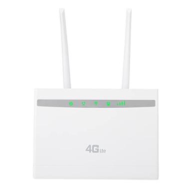 Imagem de Roteador WiFi Sem Fio, Roteador Repetidor WiFi 4G Hotspot CPE de 2,4 GHz, Roteador Sem Fio 4G de Super Velocidade Com Antenas, Suporte para Cartão IPV4 / IPV6 / SIM (Plugue UE)