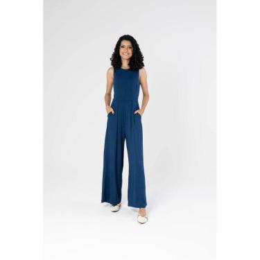 Imagem de Macacão Feminino Longo Com Bolsos Tendência Para Festa