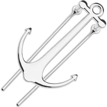 Imagem de 2 marcadores criativos clipes de página de âncora de metal livros de estudante leitura presentes de formatura papelaria escolar material de escritório (prateado)