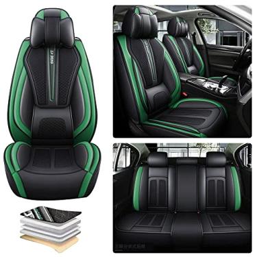 Imagem de Vonxuli Capas de assento de carro compatíveis com Nissan Luxury Car Seat Protector Airbag Compatível com almofada de carro