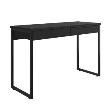 Imagem de Escrivaninha Industrial Vancouver Com 2 Gavetas Preto Fosco - Móveis Arapongas
