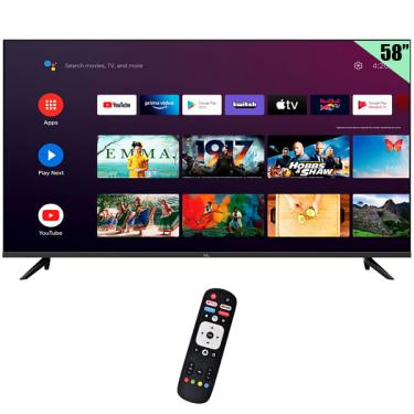 Imagem de Smart Tv Led 58 Mtek Mk58fsau 4K Ultra Hd Android Tv Wi Fi E Bluetooth Com Conversor Digital