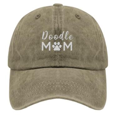 Imagem de Boné de beisebol Doodle Mom Trucker Hat para adolescentes retrô bordado snapback, Pigmento cáqui, Tamanho Único