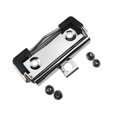 Imagem de HAHIYO Prancheta de metal prata de 7 polegadas com punhos de borracha, pacote com 7 molas fortes montáveis com rebites, arquivo de documentos, madeira, plástico, placa para escritório, escola, casa