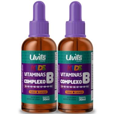 Imagem de 2 Vitaminas Complexo B Kids 30ml Liquida Doses - Uvits