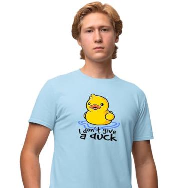 Imagem de Camisa Camiseta Genuine Grit Masculina Estampada Algodão 30.1 I Don't Give a Duck - P - Azul Bebe