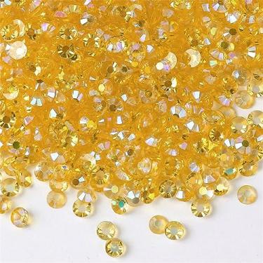 Imagem de 3000 peças SS6 2 mm Flatback Strass AB Clear Round Gems Cristais para Nail Art DIY Crafts Roupas Sapatos Bolsas (Transparente Dourado Amarelo AB)