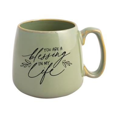 Imagem de Dexsa Caneca de café de designer de cerâmica | You Are A Blessing | Comporta 425 g | Citação inspiradora | Seguro para lava-louças e micro-ondas | Café, chá, sopas, chocolate quente