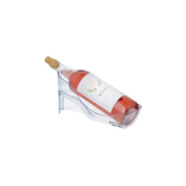 Imagem de Fridge Wine Saver – Suporte de garrafa de vinho para geladeira. Armazenamento de vinho elegante, organizador para garrafas abertas na geladeira ou mesa. Rack de vinho para tamanho padrão e garrafas de