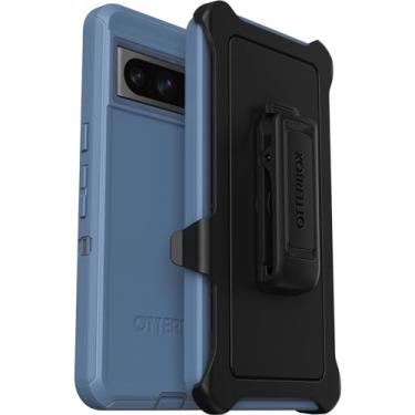 Imagem de OtterBox Capa para Google Pixel 8 Pro Defender Series - Calça jeans azul bebê, resistente e durável, com proteção de porta, inclui suporte de clipe de coldre