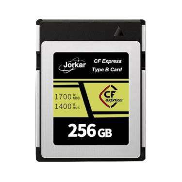 Imagem de Jorkar Cartão de memória CFexpress tipo B de 256 GB, alta velocidade até 1700 MB/s, vídeo fotográfico RAW 8K 4K, para câmeras filmadoras Ni kon Z6/Z7/Z8/D6, para Ca non EOS-1DXMark III/EOS-R5, para