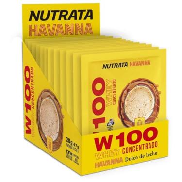 Imagem de Nutrata W100 Whey Concentrado Havanna 30g display c/ 12 sachês - Dulce de Leche