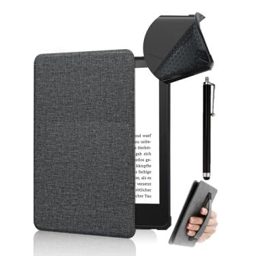 Imagem de Capa para 6,8 polegadas Kindle Paperwhite de tecido TPU 11ª geração 2021 (modelo M2L3EK ou M2L4EK) com alça de mão, com despertar/hibernar automático, caneta sensível ao toque