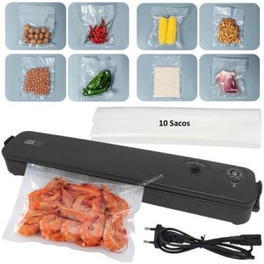 Imagem de Seladora Alimentos A Vácuo Automática Com 10 Sacos Garante Qualidade L