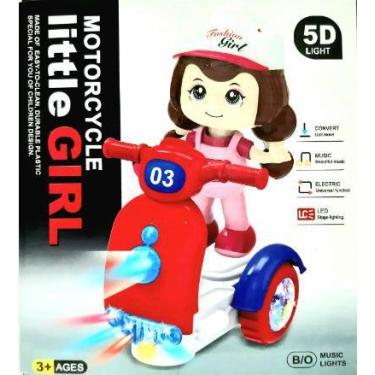 Imagem de Brinquedo Infantil Menina No Scooter Bate E Volta Com Luz E Som. - Toy