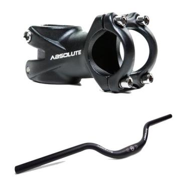 Imagem de Kit Guidão Curvo 31.8x720mm Rise 60mm e Mesa Suporte 60mm Alumínio Abs