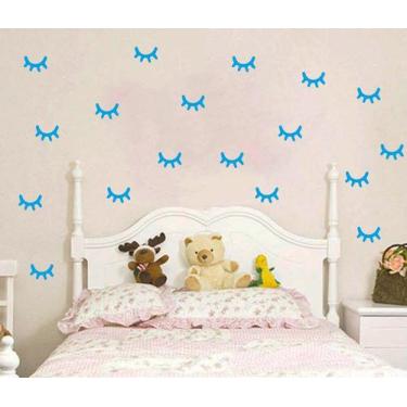 Imagem de Adesivo decorativo 40 Pares de olhos de unicórnio 5cm x 3,3cm Adesivo 