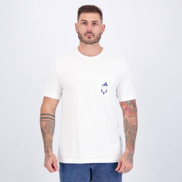 Imagem de Camiseta Adidas Messi Icon Grafica Branca-Masculino