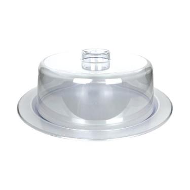 Imagem de Porta Bolo Cristal PS Transparente Com Tampa Boleira 23cm - Keita , K2
