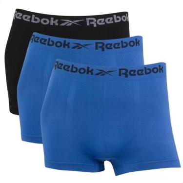 Imagem de Kit 3 Cuecas Boxer Masculina Reebok Classic Microfibra Lisa, 1preto, 2