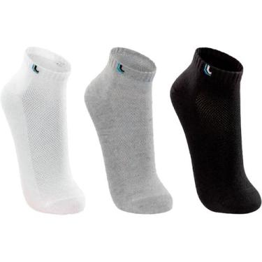 Imagem de Kit 3 Pares de Meia Cor Sortida Lupo Walk Cano Curto Sport, 41-44