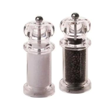 Imagem de Moedor De Pimenta E Sal Acrilico Lamina Inox 11cm - Facilite.ud