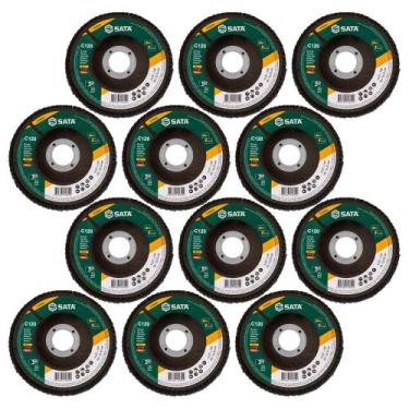 Imagem de Kit Disco Flap 4.1/2" Zircônio Grão 120 St55504g - 12 Unidades - Sata