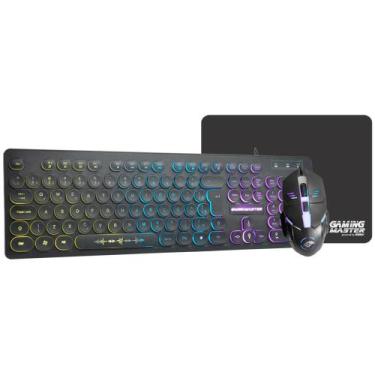 Imagem de Combo Gamer K-Mex Teclado Gamer KM7628 RGB SteamPunk + Mouse Gamer MOD