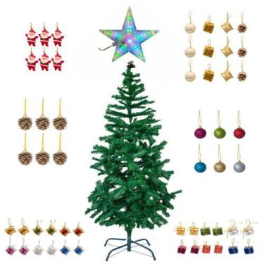 Imagem de Árvore De Natal Decorada 1,50m Tradicional Cheia Enfeites - E-xact