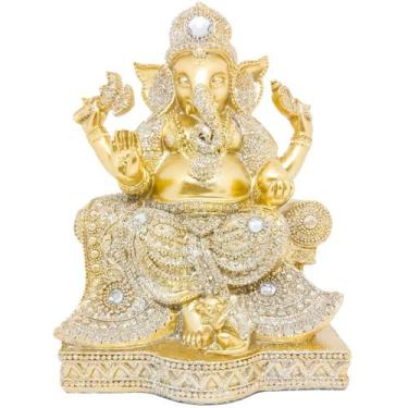 Imagem de Estatueta Ganesha Enfeite Decorativo Prosperidade Decoração Zen Estátu