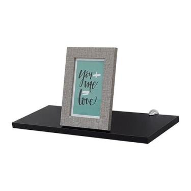 Imagem de Prateleira Preta 60 X 20cm Com Suporte Tucano - Crie Fácil - Mercado d