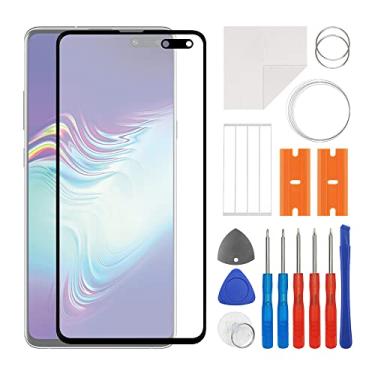 Imagem de SWARK Substituição da lente do painel externo de vidro frontal + OCA compatível com Samsung Galaxy S10 5G SM-G977 (não serve para S10 4G) (sem tela LCD e digitalizador de toque) com kit de reparo
