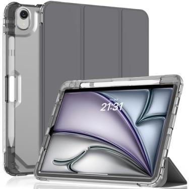 Imagem de Sevrok Capa para iPad Air 11 polegadas M3/M2 (2025/2024), iPad Air 5ª/4ª geração de 11 polegadas (2022/2020), com suporte de lápis, suporte de couro macio, capa magnética inteligente com parte