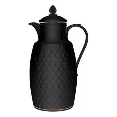 Imagem de Garrafa Térmica Lira Ampola Vidro Café 1l Preto Hauskraft, Padrão