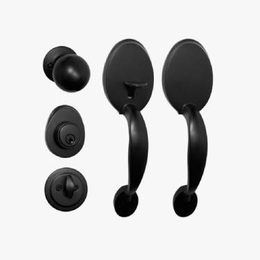 Imagem de Fechadura Blim Blim Para Porta Dupla De Duas Folhas Retrô Alça Dupla P