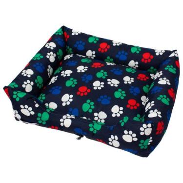 Imagem de Cama PET Retangular - Tamanho G - Chocolate Caramelo, Patinhas