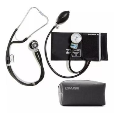 Imagem de Kit Estetoscopio Duplo + Aparelho De Medir Pressão Arterial Esfigmoman