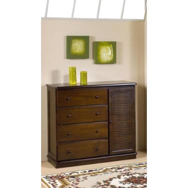 Imagem de COMODA SAPATEIRA MADEIRA MACICA VIENA 4 GAVETAS E 1 PORTA MARCA TORNEA