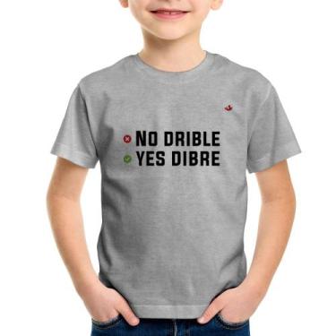 Imagem de Camiseta Infantil No drible, yes dibre - Foca na Moda, Cinza, 14