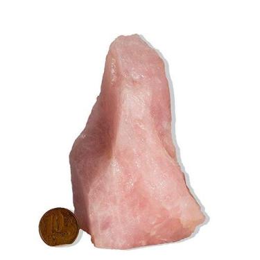 Imagem de 01 Cristal Rosa Pedra Pé Serrado 400 a 500g 10 a 15cm Tipo B - Varejo