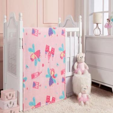 Imagem de Cobertor de Berço King Etruria Flannel Kids Fadas 110x150 - IND E COM 