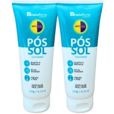 Imagem de Gel Pós Sol para Face e Corpo Natusol 120ml Natuflores - kit 2un