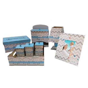 Imagem de Kit Bebe Higiene Decoração Dinossauro Quarto Berço Maternidade - CasaB