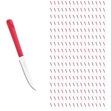 Imagem de Conjunto 240 Facas Linha Luna Vermelho Aço Inox Plástico - Taumer, Lun
